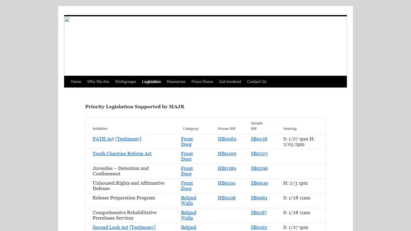 Legislation-2026 Maryland Alliance for Justice Reform