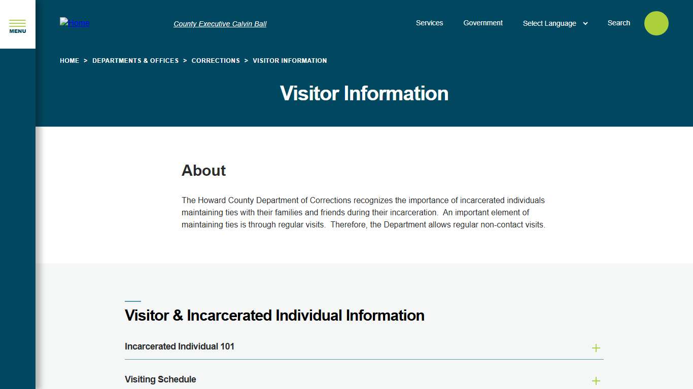 Visitor Information Howard County